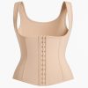 Seamless Nude Waist Trainer Corset with Adjustable Hooks